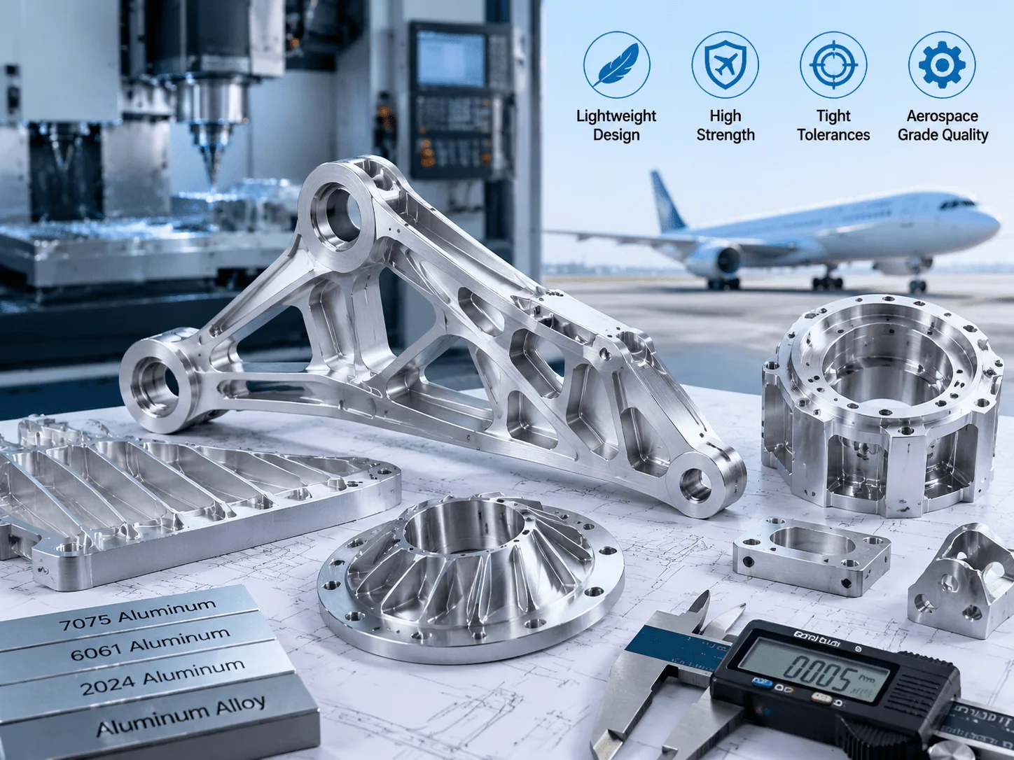 Aerospace aluminum CNC machining services for high-strength lightweight structural parts