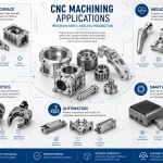 CNC machining applications across aerospace, medical, robotics, automation, and smart-hardware industries