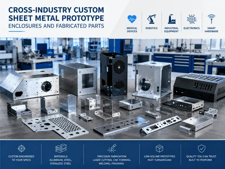 Cross-industry custom sheet metal prototype enclosures and fabricated parts