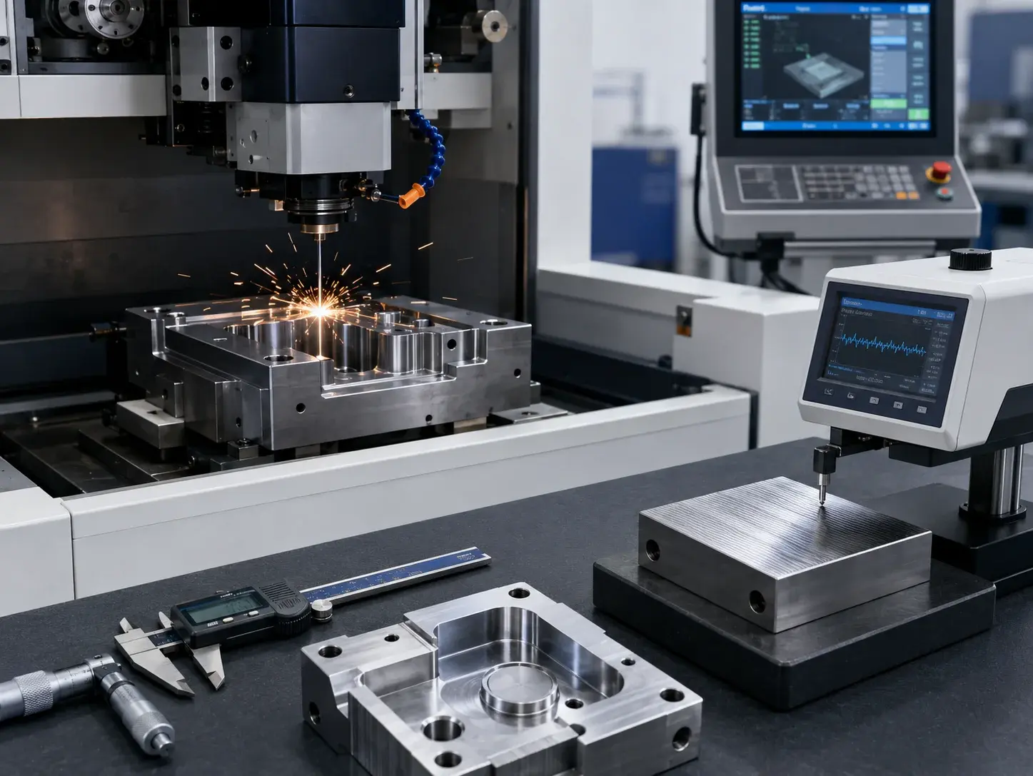 Custom precision EDM services with surface roughness inspection and high-accuracy machining