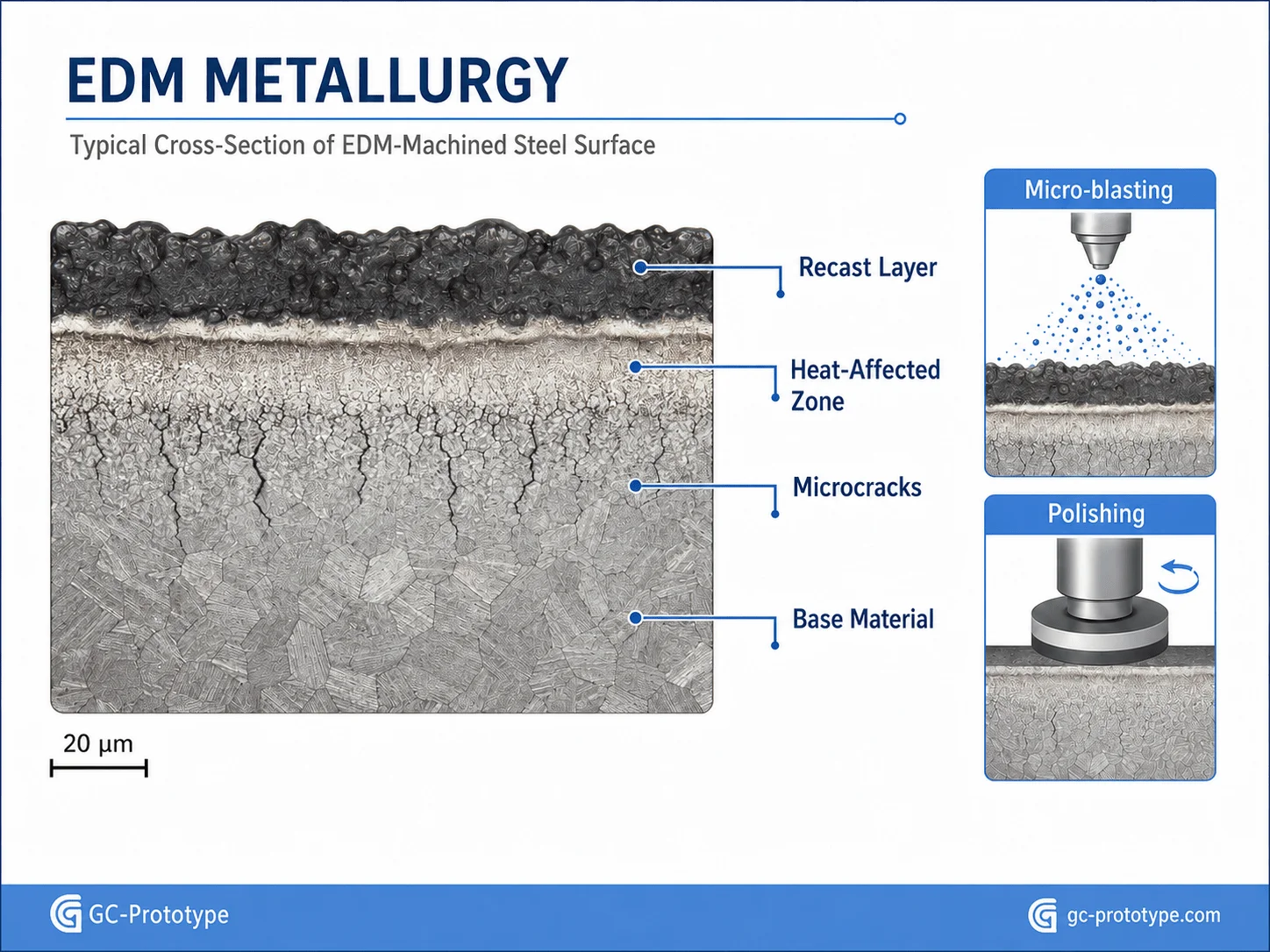 EDM recast layer removal methods for aerospace and medical components