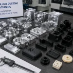 Low volume custom CNC machining production batch of aluminum and plastic parts