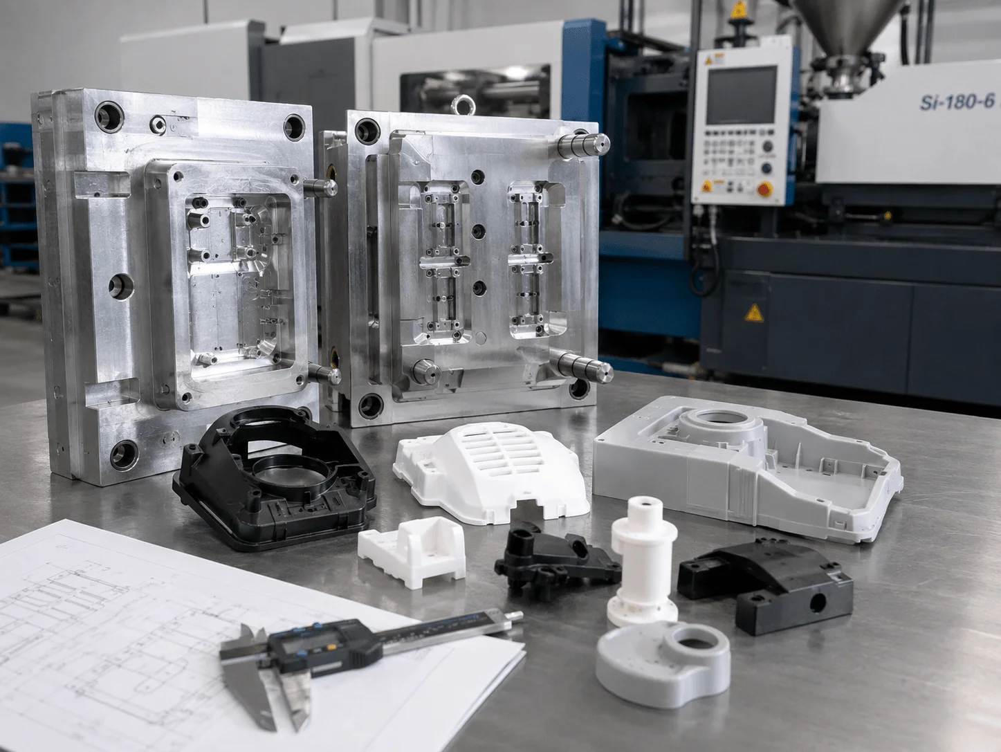Prototype injection tooling aluminum molds for low-volume functional plastic parts