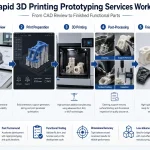 Rapid 3D printing prototyping services workflow from CAD review to finished functional parts
