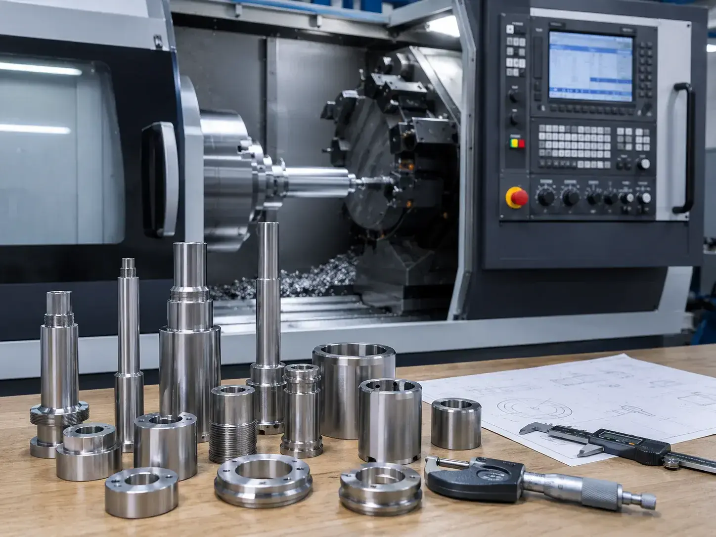 Rapid prototyping CNC turning services for functional cylindrical parts
