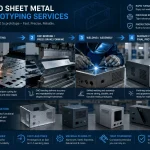 Rapid sheet metal prototyping services workflow including laser cutting bending welding and finishing