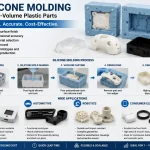 Silicone molding for low-volume plastic parts used in medical automotive robotics and consumer electronics applications