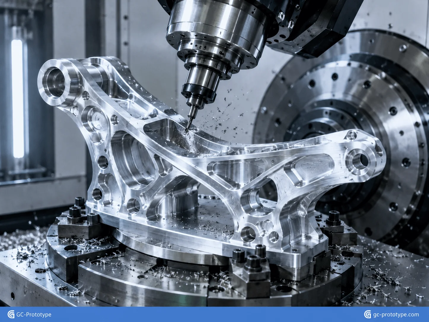 5 axis CNC machining for aerospace components with complex surfaces and fewer machining setups