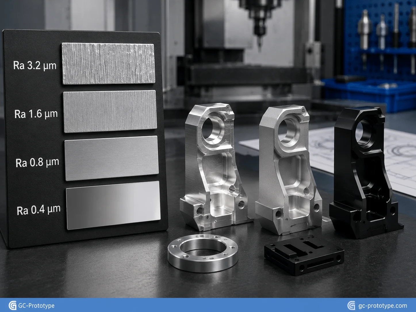 CNC machining surface roughness Ra values and finishing options