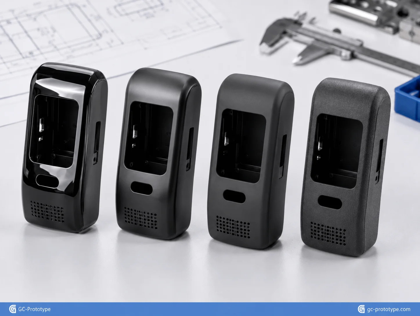 Custom injection molding surface finish SPI standards for gloss, matte, and textured plastic housings
