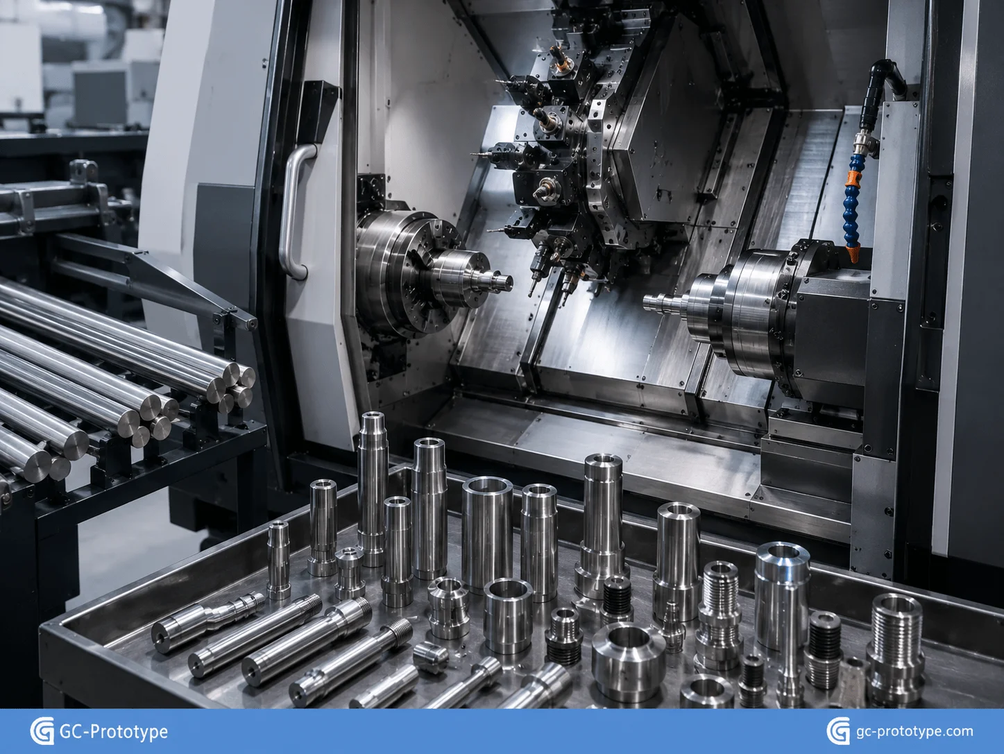 Precision CNC turning process for cylindrical prototype and production parts