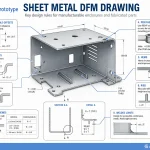 Sheet metal DFM rules for hole offsets, notches, hardware inserts, and cost reduction