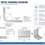 Sheet metal bending radius standard chart showing K-factor, bend allowance, and manufacturing design rules