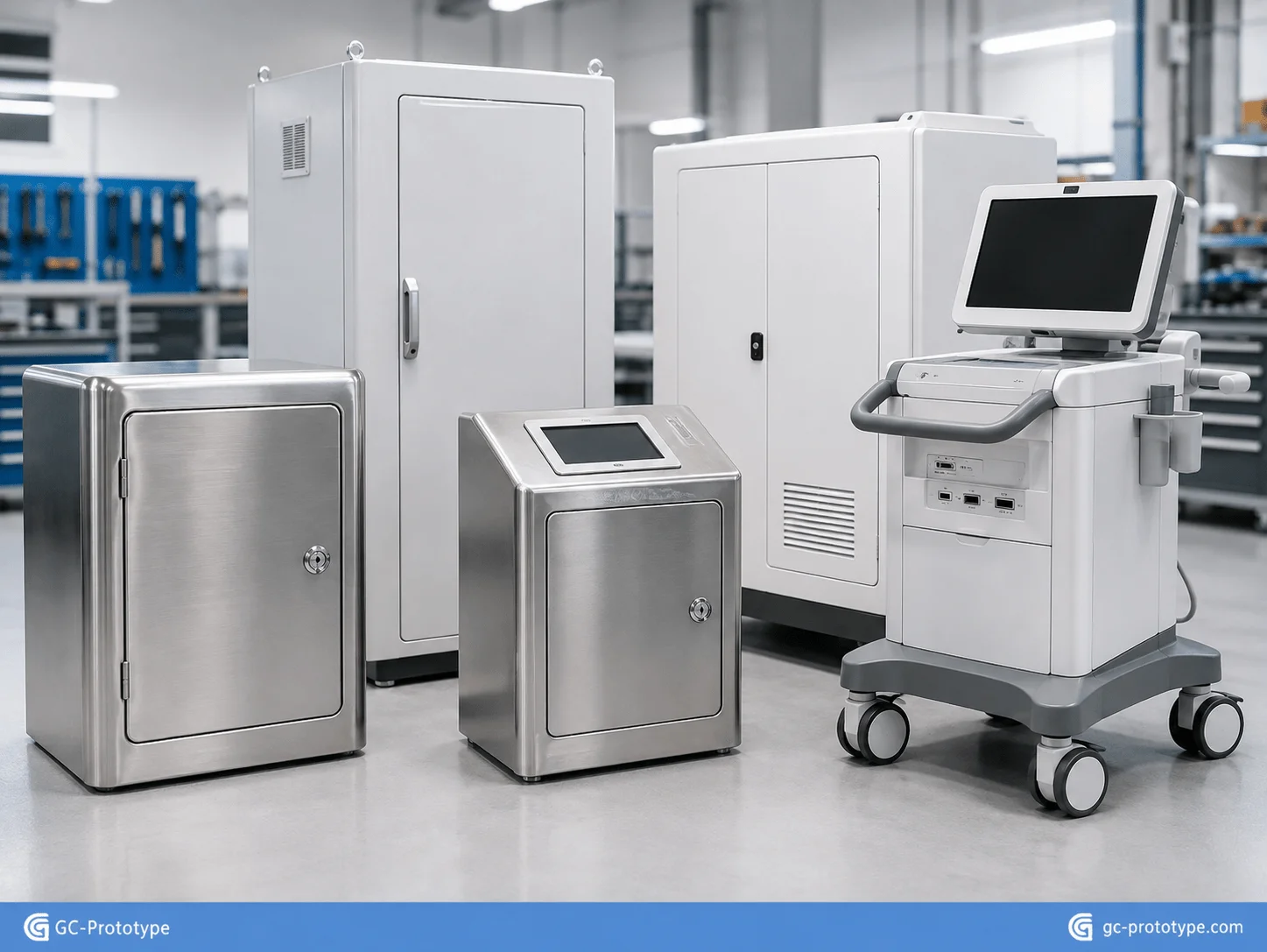 Sheet metal design guidelines for medical enclosures and healthcare equipment carts
