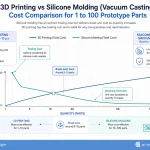 Silicone molding vs 3D printing cost comparison for prototypes and low-volume production