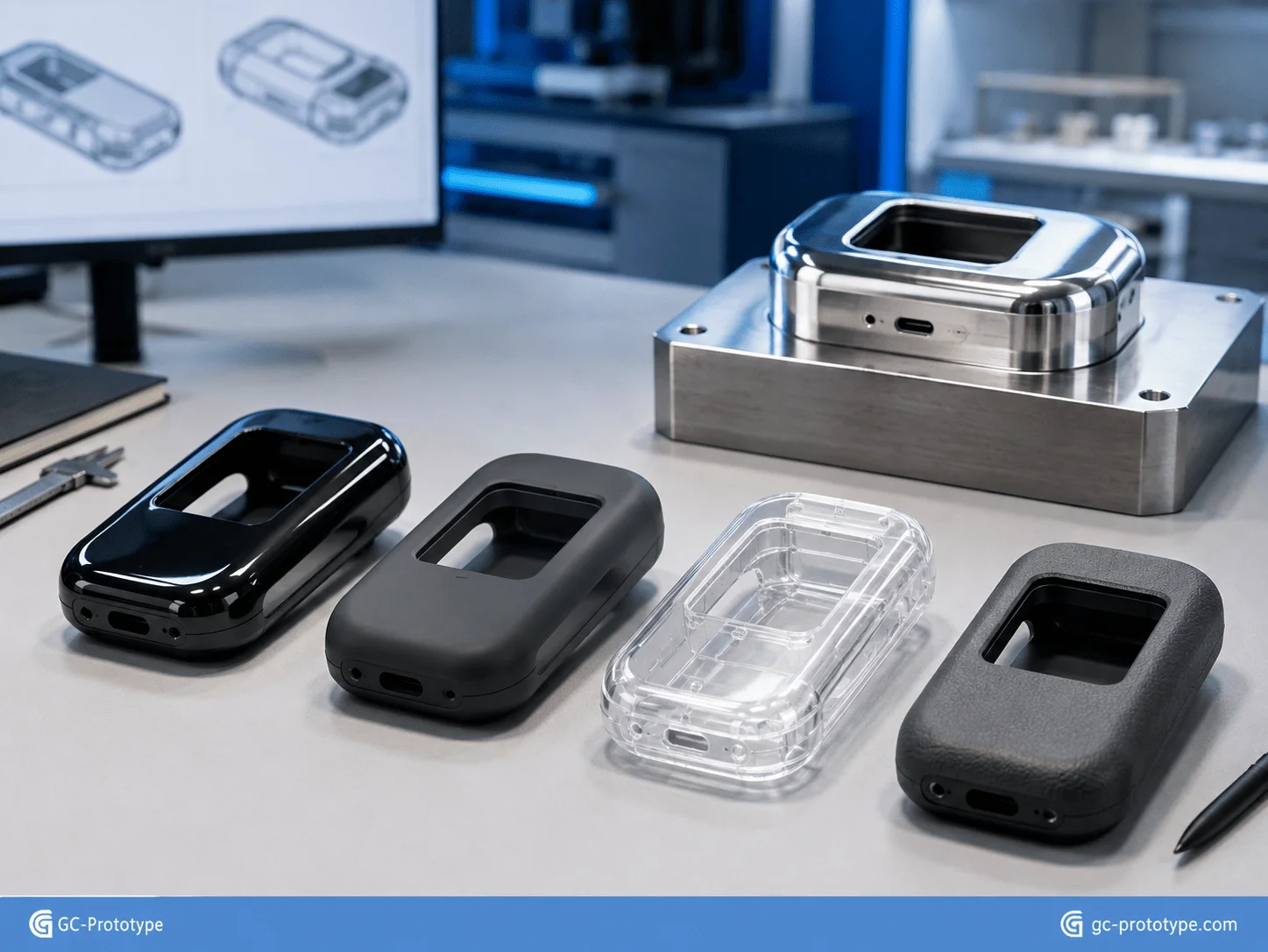 Vacuum casting surface finish comparison for matte, gloss, transparent, and textured prototype parts