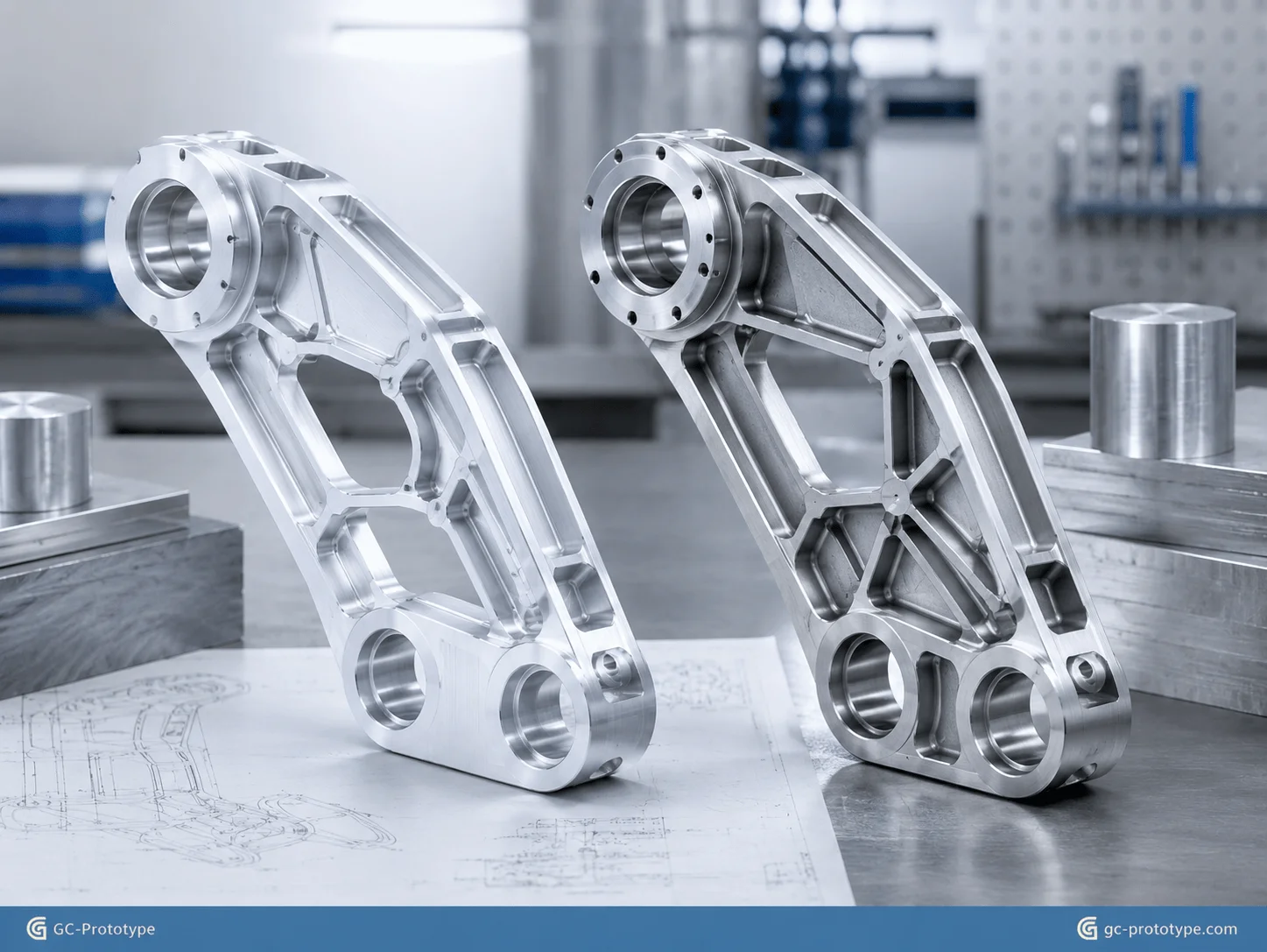 Lightweight 7075 aluminum machining for robotic arms with optimized pockets and high-strength prototype linkages