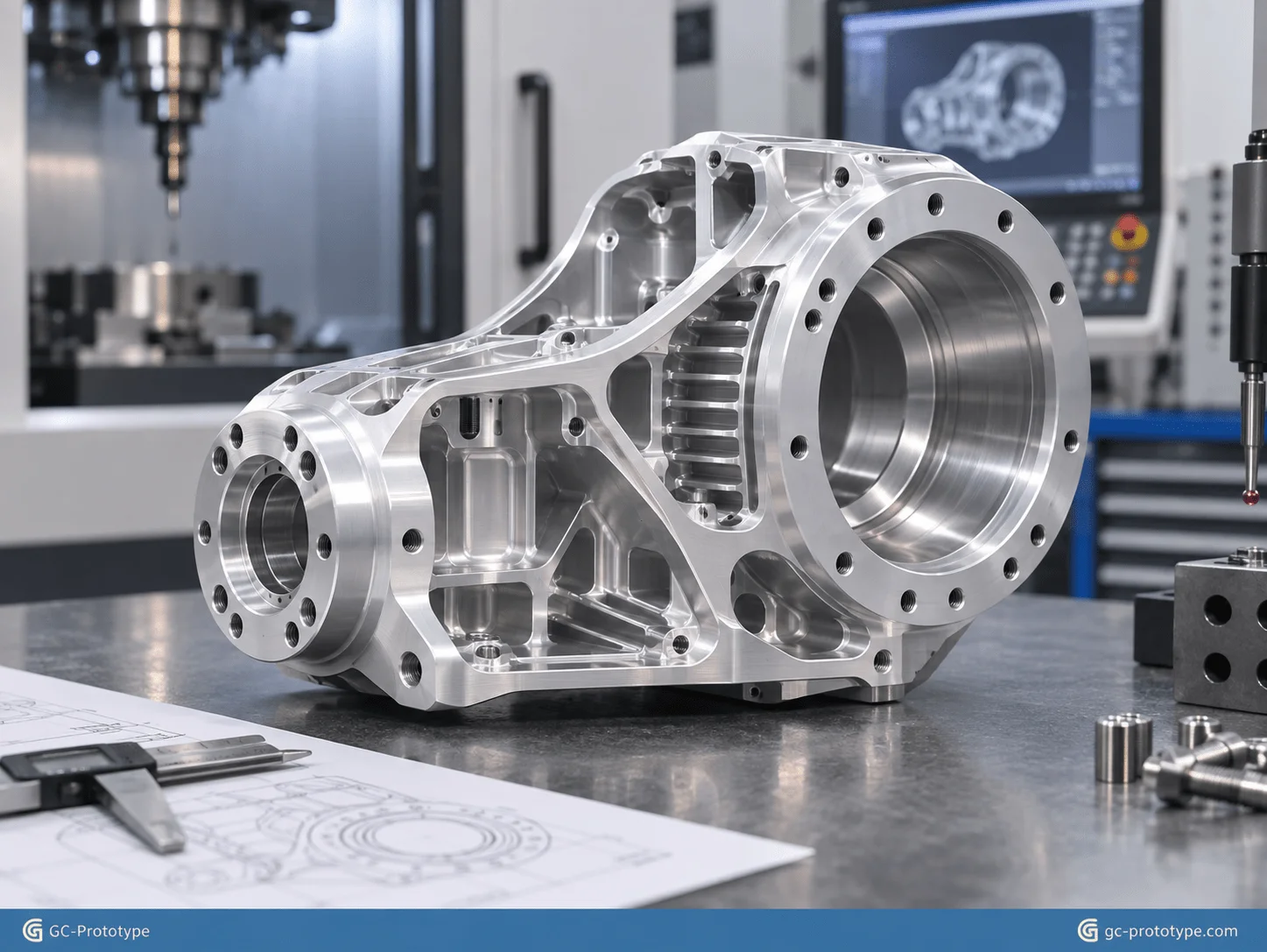 Lightweight robot joint housing materials with five-axis CNC machining for precision robotic prototypes