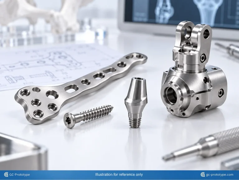 Medical grade titanium CNC machining for orthopedic implants, bone screws, dental parts, and surgical robotics