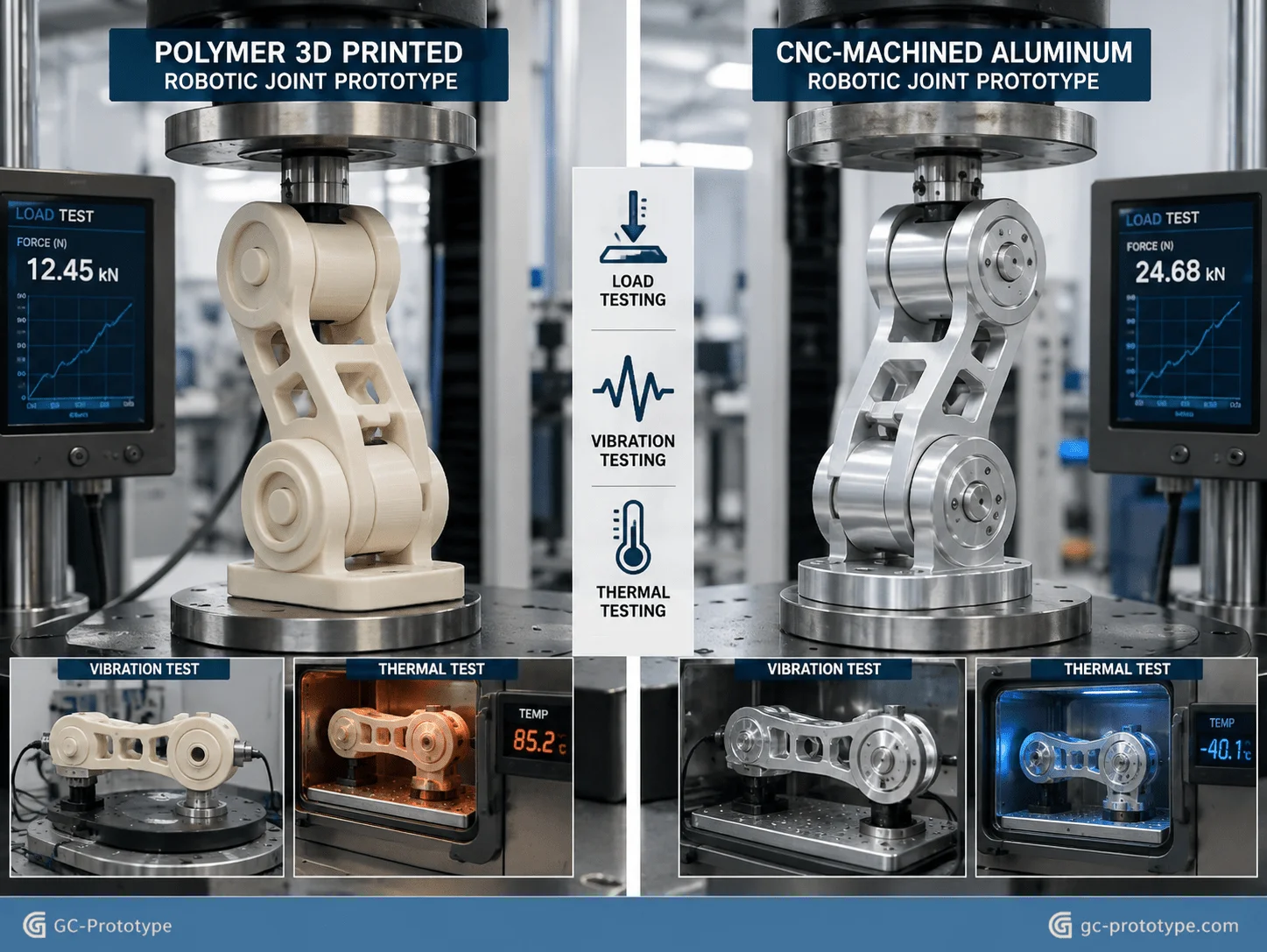 Rapid CNC prototyping vs 3D printing for robotics functional testing and prototype cost comparison