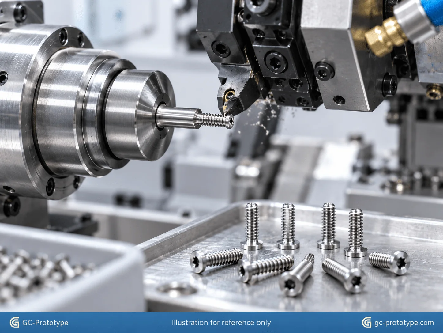 Swiss machining titanium medical screws and miniature precision medical fasteners