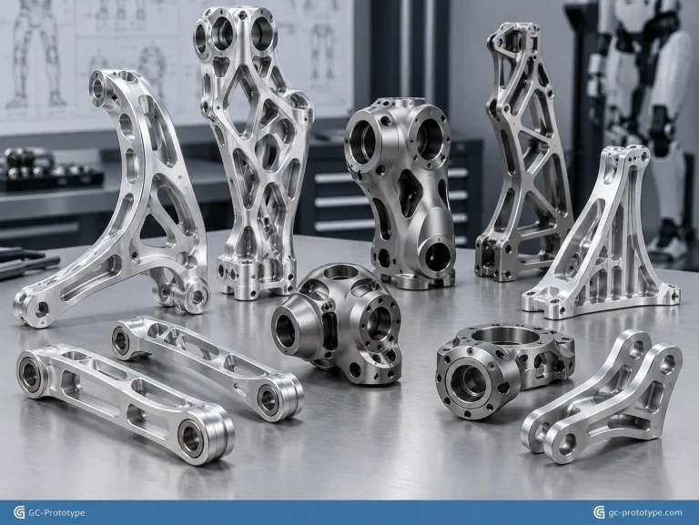 Titanium and aluminum machining for humanoid robots with lightweight bionic structural components