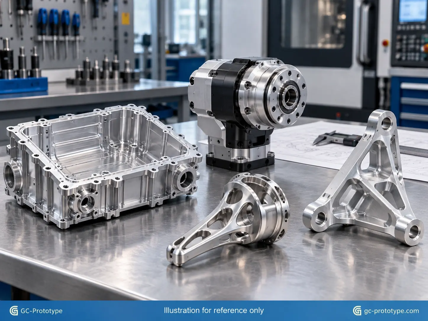Custom CNC prototype parts for automotive robotics medical equipment and aerospace applications