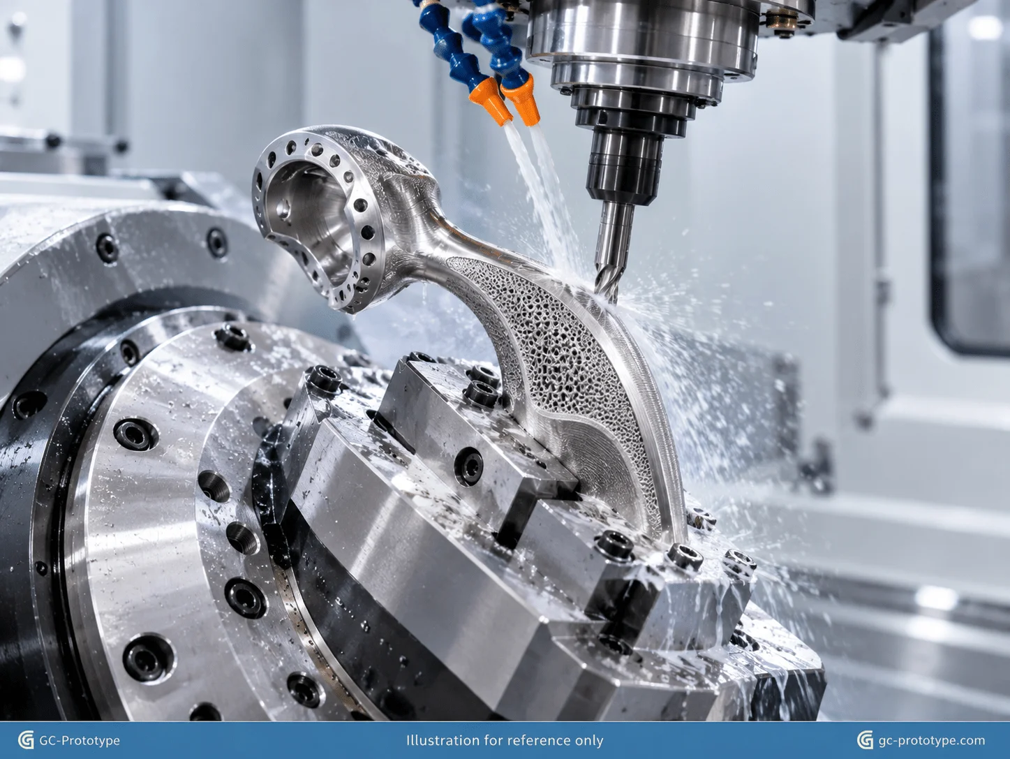 Five-axis titanium CNC machining for orthopedic implants with complex anatomical contours and precision milling