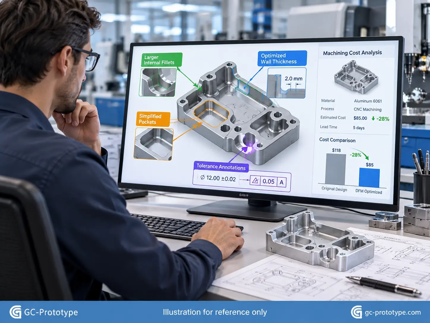 Functional prototype DFM optimization for manufacturing cost reduction and shorter prototype lead times