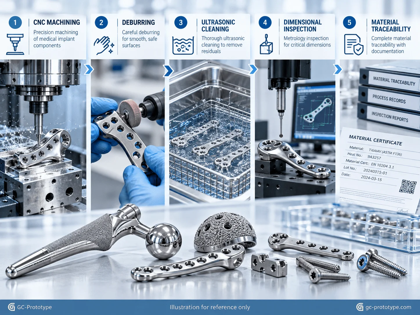 Medical implant CNC machining DFM optimization, cleaning, and quality inspection workflow