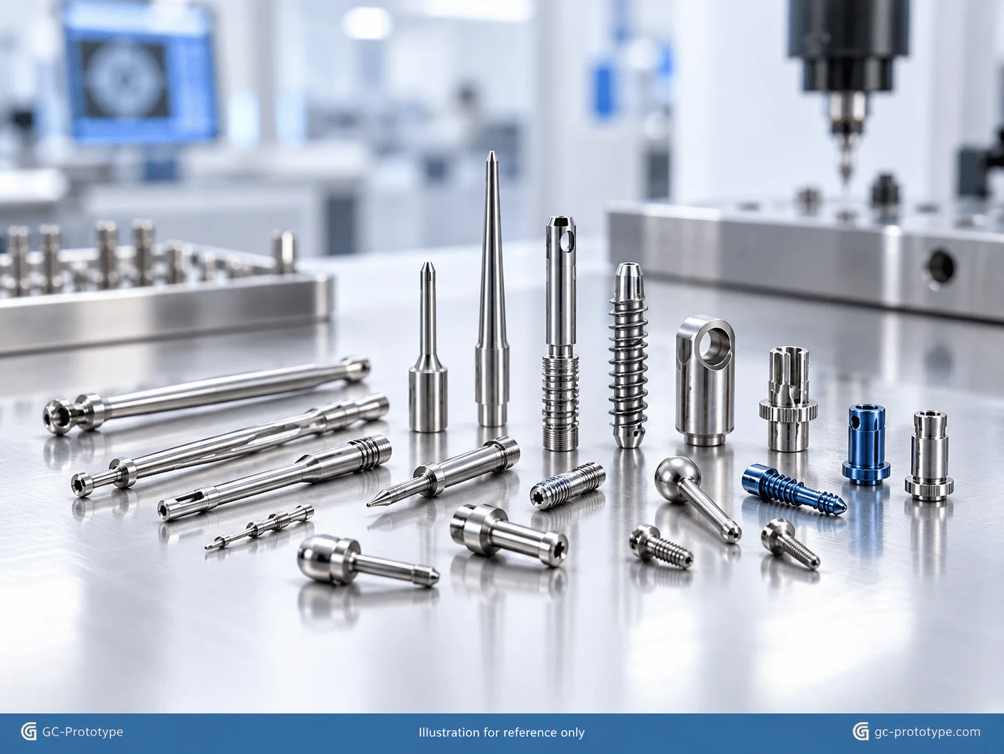 Precision Swiss CNC machined medical pins, surgical components, and miniature medical fasteners