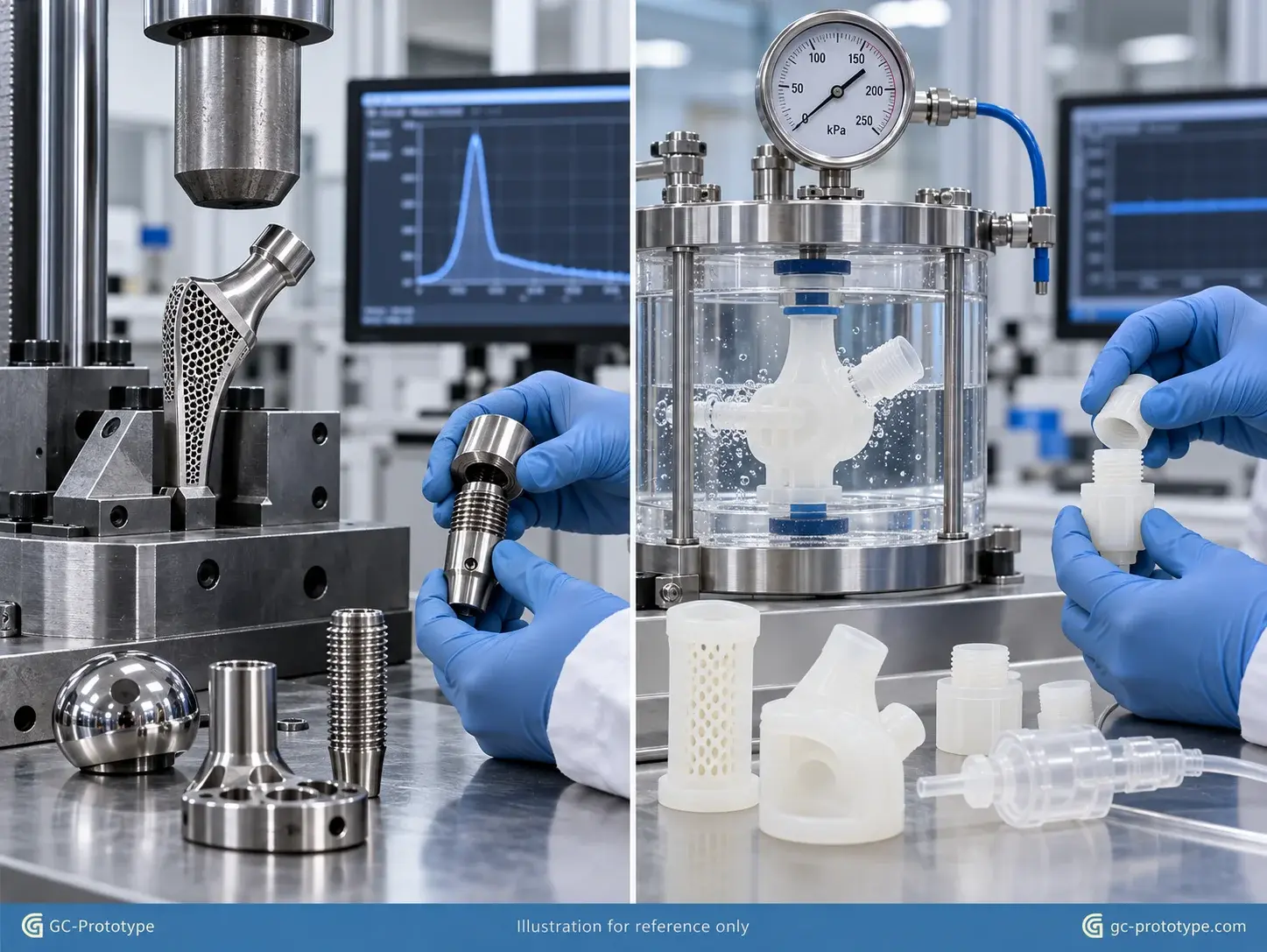 Rapid CNC prototyping vs 3D printing for medical devices during functional validation